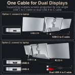Portable Tri-screen Monitor with USB-C or USB-A(S600) - Image 4