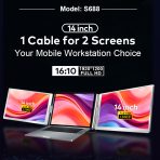 ⁦Portable Tri-screen Monitor with USB-C or USB-A（S688）⁩ - الصورة ⁦5⁩