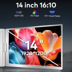 ⁦Portable Tri-screen Monitor with USB-C or USB-A（S688）⁩ - الصورة ⁦3⁩