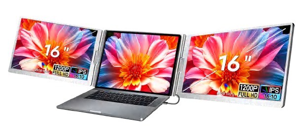 . Portable Tri-screen Monitor with USB-C or USB-A（S900） - Image 4