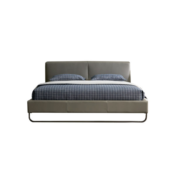 Floating Leather Bed｜Siberian Pine Frame｜12cm Elevated Base