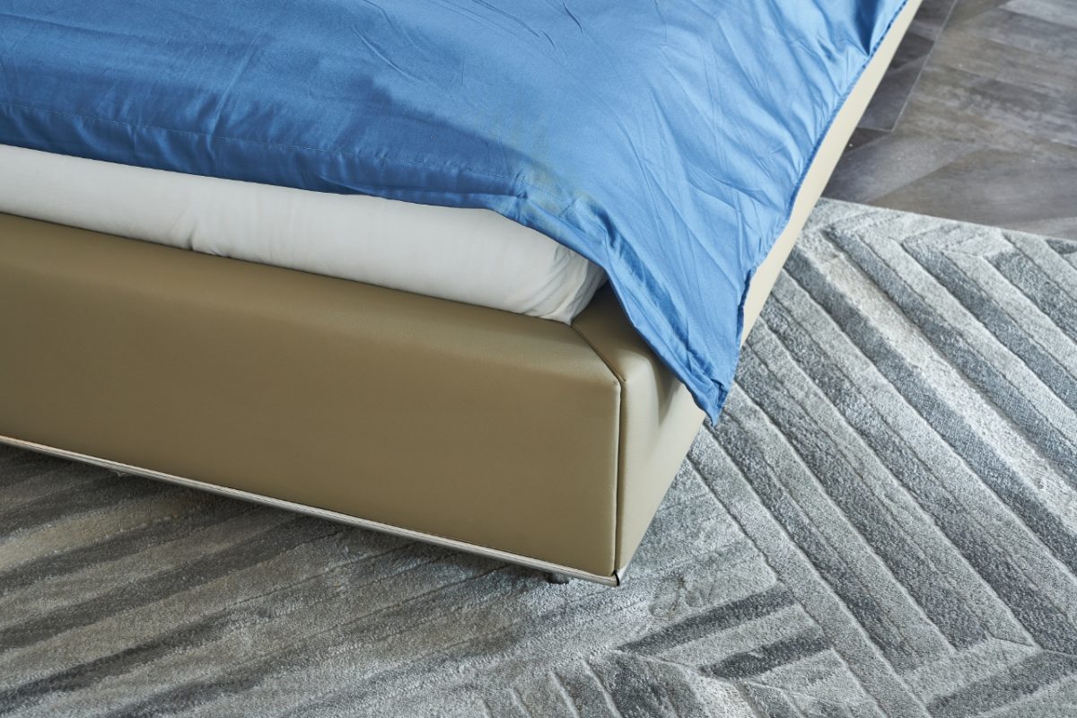 Aurora Floating Art Bed | Russian Larch Wood Frame | Leather-Tech Hybrid Upholstery​​ - Image 3