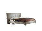 Floating Leather Bed｜XY-04 + Organosilicon Leather｜Russian Pine Frame｜113cm Height​​