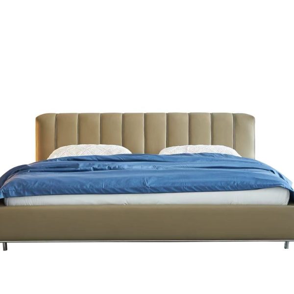 Aurora Floating Art Bed | Russian Larch Wood Frame | Leather-Tech Hybrid Upholstery​​