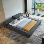 Luxury Bed Set: Bed Frame + Headboard Cushion-2048 bed - Image 2