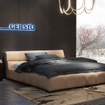 Luxury Bed Set: Bed Frame + Mattress + Headboard Cushion-2022 bed - Image 2