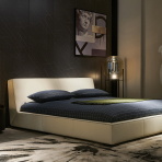 Luxury Bed Set: Bed Frame + Headboard Cushion-2028 bed - Image 3