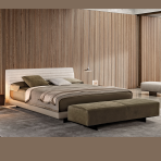Luxury Bed Set: Bed Frame + Headboard Cushion-2040 bed - Image 2
