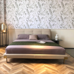 Luxury Bed Set: Bed Frame + Headboard Cushion-2038 bed - Image 2