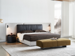 Smart Bed 2012｜Dual Leather-Fabric｜Adjustable Reading Lamp｜2 Sizes Stock Ready​​ - Image 2