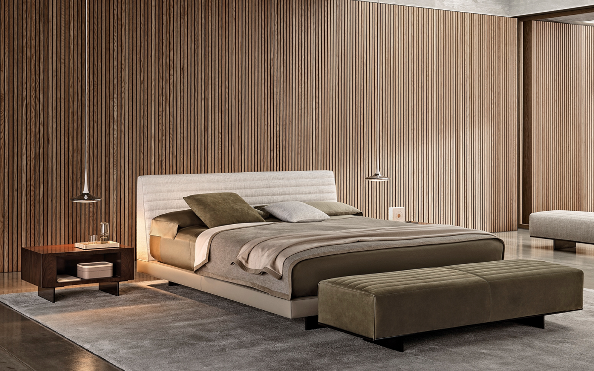Full-Grain Leather Bed｜Siberian LFloating Design Bed｜Russian Pine Frame｜Saddle Leather & Linen｜2 Size Options​​ - Image 2