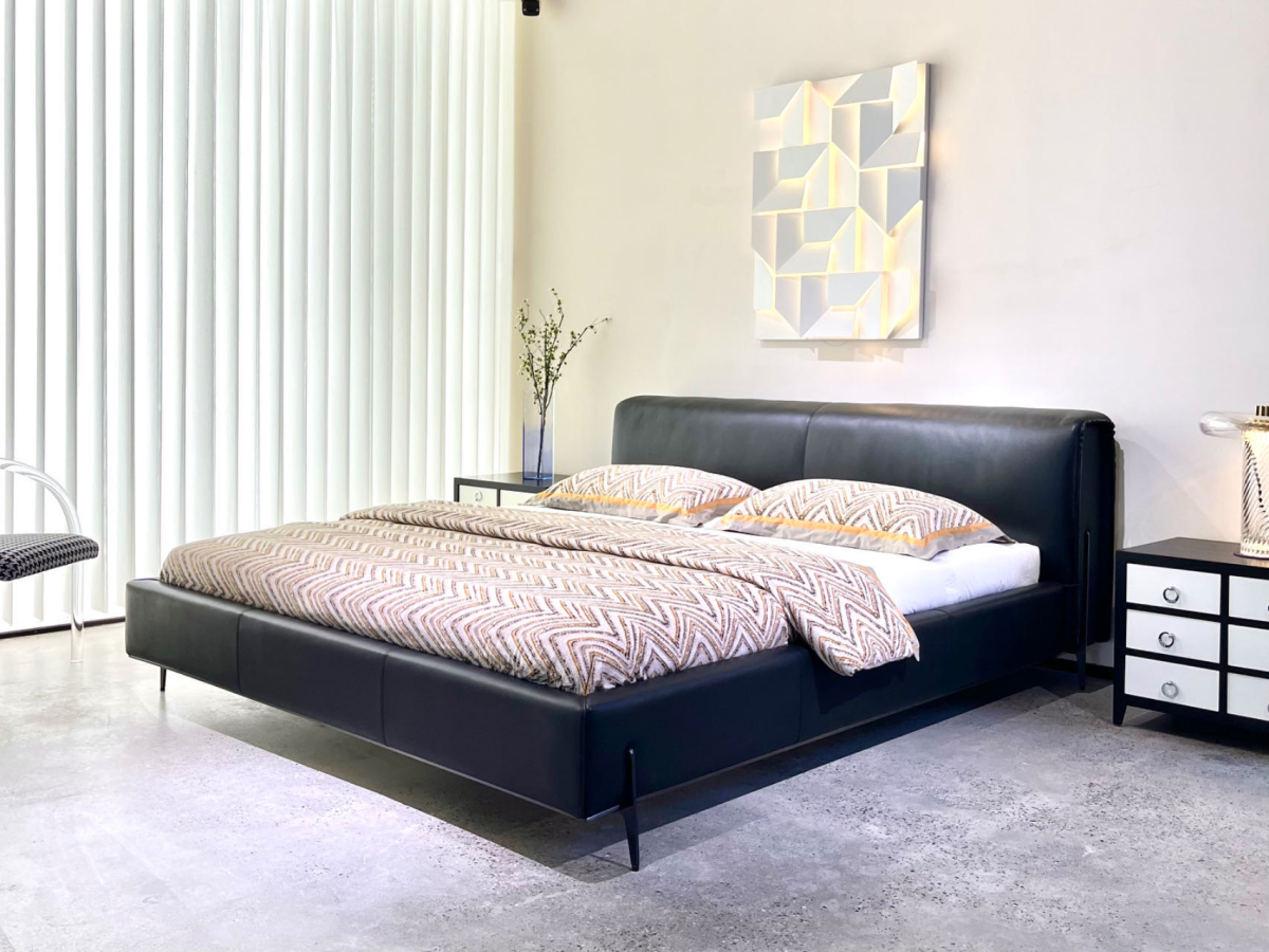 Floating Bed｜Siberian Pine Frame｜Leather-PU Hybrid｜BM535 Model - Image 4