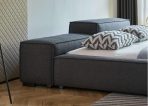⁦Linen Art Bed｜ZD-NORBERT-78｜Russian Pine Frame｜L-Shaped Wood Feet｜67cm Low Profile​​⁩ - الصورة ⁦5⁩