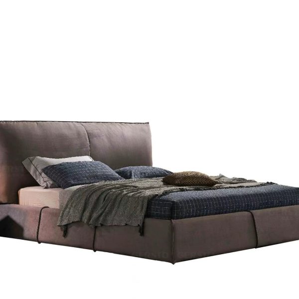 Russian Solid Wood Bed | High-Density Sponge & Sand-Tech Fabric | 1.5m/1.8m Sizes