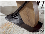 Luxury Sintered Stone Dining Table | Solid Wood + Stainless Steel + Sintered Stone (Tianshan Snow) - Image 4