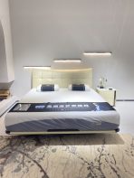 Aluminum Floating Bed | Microfiber Leather/Top-Grain Cowhide + Russian Larch - Image 4