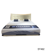 Aluminum Floating Bed | Microfiber Leather/Top-Grain Cowhide + Russian Larch