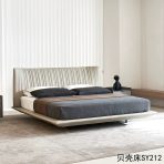 ⁦Shell Bed | Floating Style Microfiber/Top-Grain Cowhide + Russian Larch⁩ - الصورة ⁦4⁩