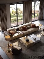Kunlun Sofa | High-End Design Microfiber/Leather + Down Cushions - Image 2