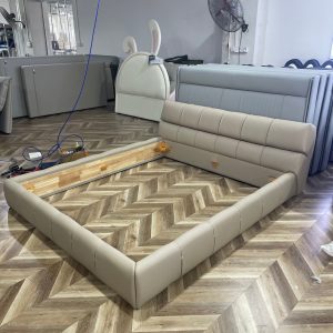 Luxury Bed Set: Bed Frame + Mattress + Headboard Cushion-2022 bed - Image 9