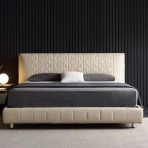 Luxury Bed Set: Bed Frame + Headboard Cushion-2026 bed - Image 4