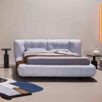 Luxury Bed Set: Bed Frame + Headboard Cushion-2029 bed - Image 6