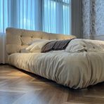 Luxury Bed Set: Bed Frame + Headboard Cushion-2029 bed - Image 3