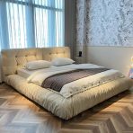 Luxury Bed Set: Bed Frame + Headboard Cushion-2029 bed - Image 2