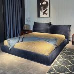 Luxury Bed Set: Bed Frame + Headboard Cushion-2035 bed - Image 3