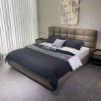 Luxury Bed Set: Bed Frame + Headboard Cushion-2066 bed - Image 3