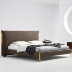 Luxury Bed Set: Bed Frame + Headboard Cushion-2039 bed - Image 2