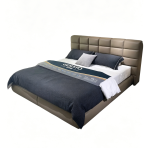 Luxury Bed Set: Bed Frame + Headboard Cushion-2066 bed