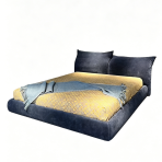 Luxury Bed Set: Bed Frame + Headboard Cushion-2035 bed