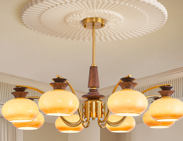 6808 Series Two - Color Lampshade Crystal Chandeliers: Two - Color Aesthetics, Encounter Space Warmth