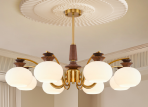 6808 Series White Lampshade Crystal Chandeliers: Pure White Charm, Illuminate Elegant Spaces