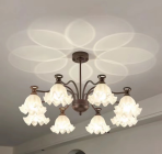 9098 Series Lighting Fixtures | Hand - Painted Artistry with Glittering Glass Illumination