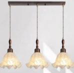 9098 Series Lighting Fixtures | Hand - Painted Artistry with Glittering Glass Illumination - Image 4