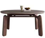 9036 Elephant Rock Surface Jumping Table Dining Table, Crafted with Rock Slab and Solid Wood for a Textured Dining Table