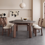 9036 Elephant Rock Surface Jumping Table Dining Table, Crafted with Rock Slab and Solid Wood for a Textured Dining Table - Image 2