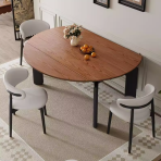 9036 Elephant Solid Wood Surface Extendable Dining Table, Multi-scenario Adaptable Solid Wood Texture Dining Table - Image 4