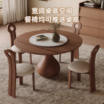 9037 Vase-shaped Solid Wood Surface Extendable Dining Table, Artistic-shaped Solid Wood Texture Dining Table - Image 4