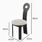 C803 Key Chair | Solid Wood Base for Stability, Microfiber Leather Upholstery for Comfort, Unique Design to Brighten Home Corners - Image 4
