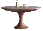 9040 Small Waist: Rock/Solid Wood Dual Adjustable Space Saving Dining Table