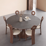 9040 Small Waist: Rock/Solid Wood Dual Adjustable Space Saving Dining Table - Image 2