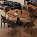 9040 Small Waist: Rock/Solid Wood Dual Adjustable Space Saving Dining Table - Image 4