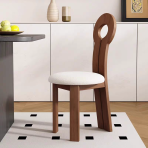 C803 Key Chair | Solid Wood Base for Stability, Microfiber Leather Upholstery for Comfort, Unique Design to Brighten Home Corners - Image 4