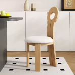 C803 Key Chair | Solid Wood Base for Stability, Microfiber Leather Upholstery for Comfort, Unique Design to Brighten Home Corners - Image 3