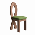 C804 Mermaid Chair, Solid Wood Frame + Microfiber Leather Seat & Backrest, A Dual Model of Aesthetics and Comfort for Homes
