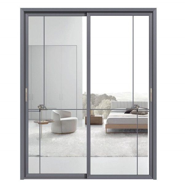 Balcony narrow edge sliding door, living room, kitchen, aluminum alloy glass partition, sliding door