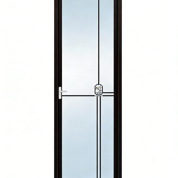 48 × 35 light luxury narrow side swing door, living room balcony partition door, modern minimalist glass door